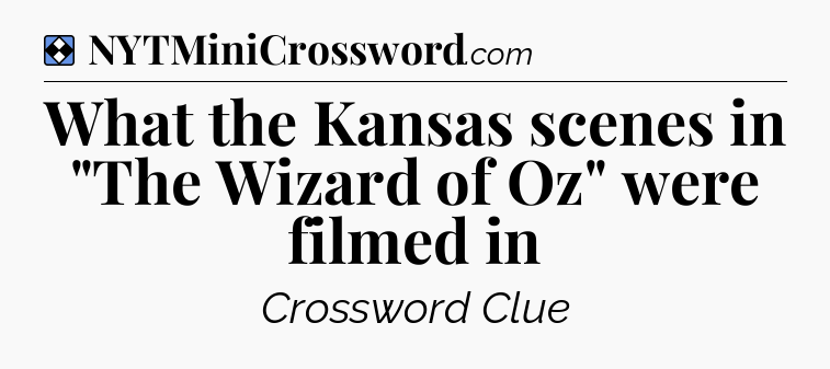 Solution: What the Kansas scenes in 
