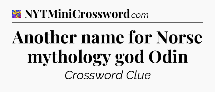 Another name for Norse mythology god Odin Codycross