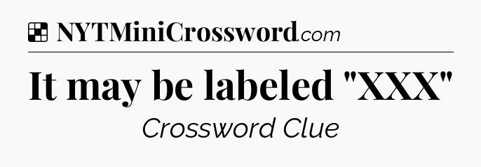 Solution: It may be labeled 