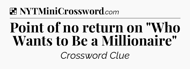 Solution: Point of no return on 