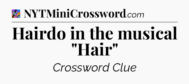 Hairdo in the musical 