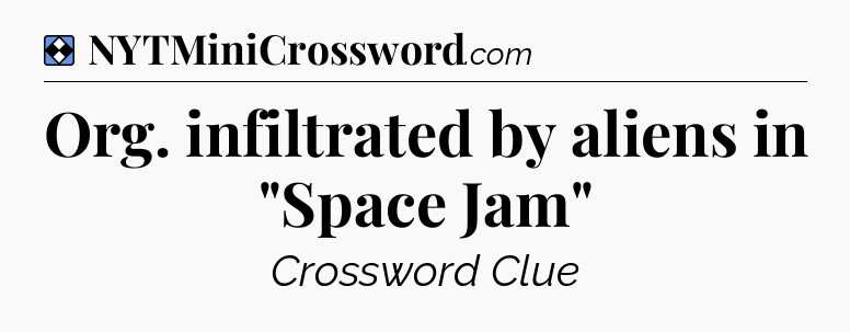 Solution: Org. infiltrated by aliens in 