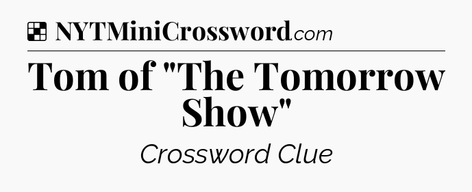 Solution: Tom of 