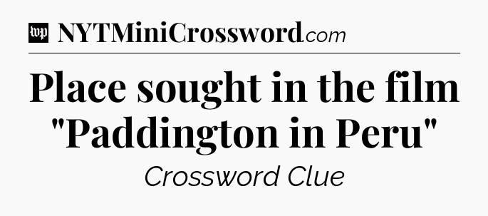 Place sought in the film 