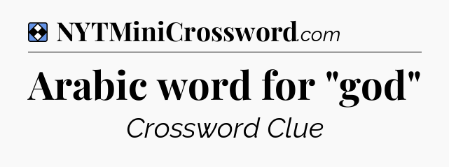 Solution: Arabic word for 