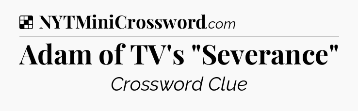 Solution: Adam of TV's 