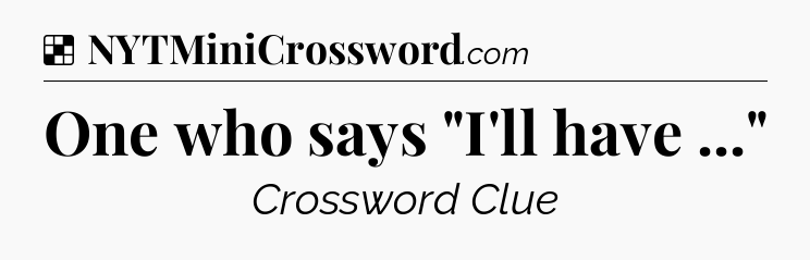 Solution: One who says 