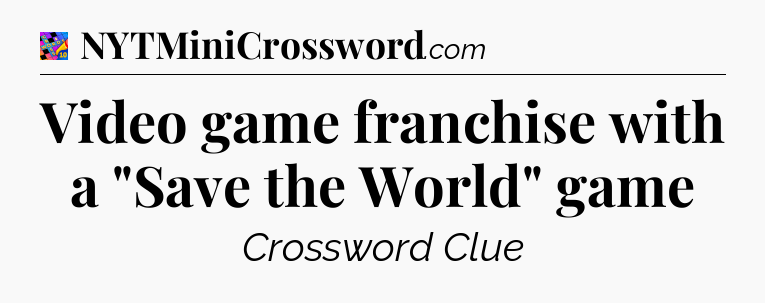 Video game franchise with a 