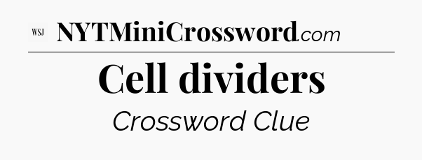 Cell dividers - WSJ Crossword