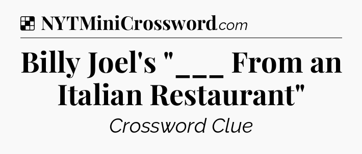 Solution: Billy Joel's 