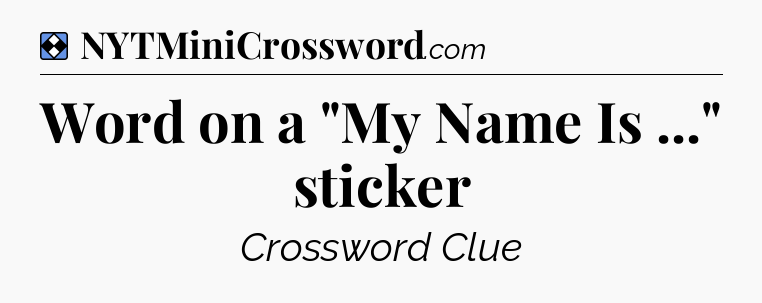Solution: Word on a 