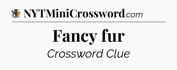 Fancy fur Crossword Clue