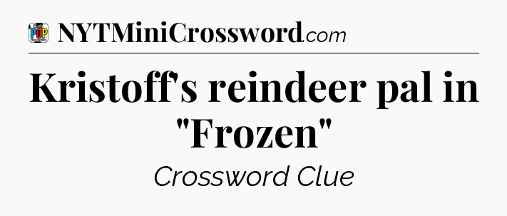 Kristoff's reindeer pal in 