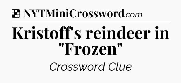 Solution: Kristoff's reindeer in 