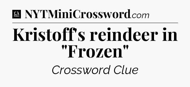 Kristoff's reindeer in 