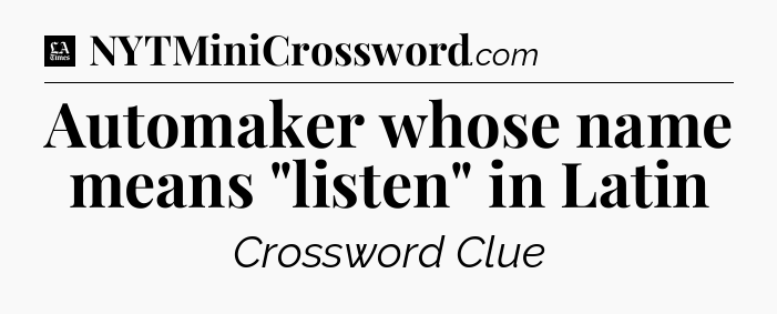 Automaker whose name means 