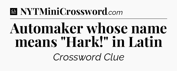 Automaker whose name means 