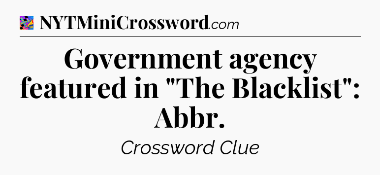 Government agency featured in 