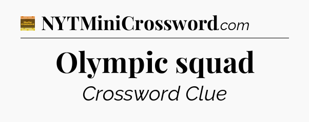 Olympic squad - Eugene Sheffer Crossword