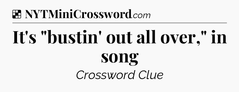 Solution: It's 