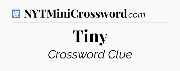 Tiny Puzzle Page Crossword Clue