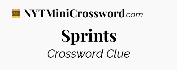Sprints - Eugene Sheffer Crossword