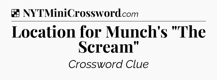 Solution: Location for Munch's 