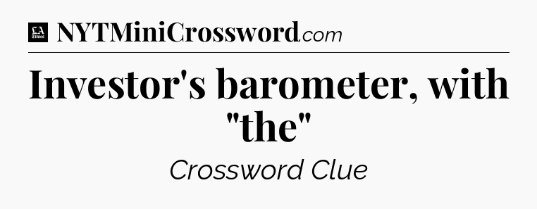 Investor's barometer, with 