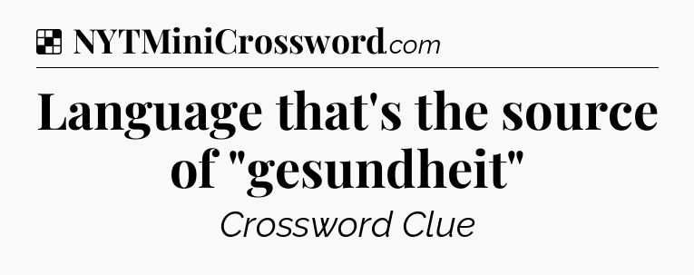 Solution: Language that's the source of 