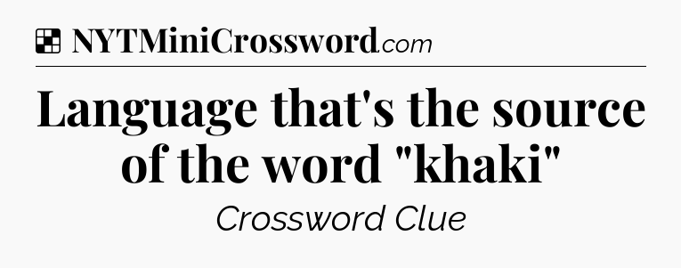 Solution: Language that's the source of the word 