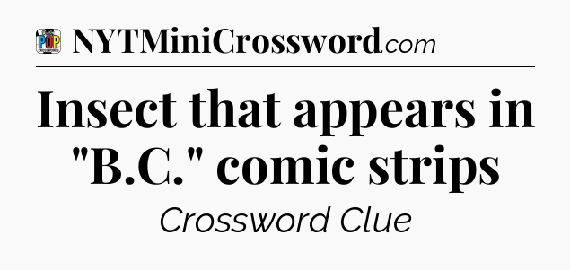 Insect that appears in 