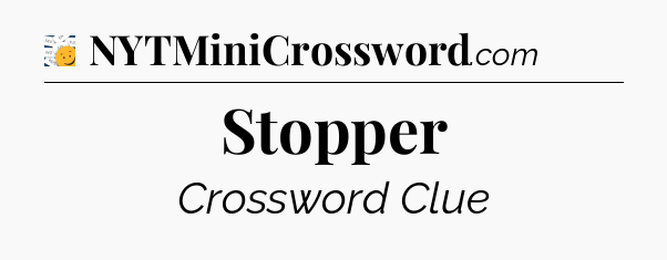 Stopper - 7 Little Words