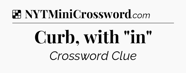 Solution: Curb, with 