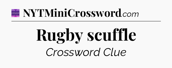 Rugby scuffle - Thomas Joseph Crossword