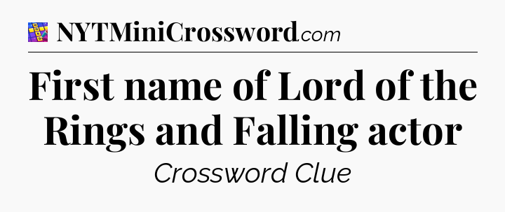 First name of Lord of the Rings and Falling actor Codycross