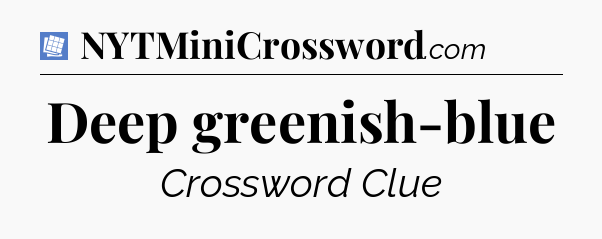 Deep greenish-blue Puzzle Page Crossword Clue
