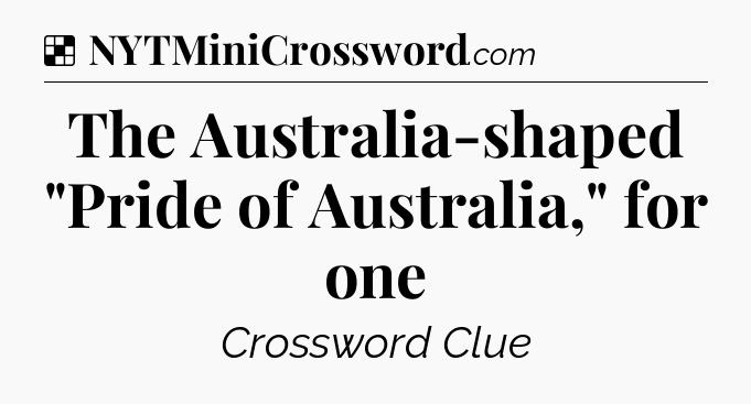 Solution: The Australia-shaped 