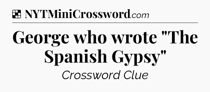 Solution: George who wrote 