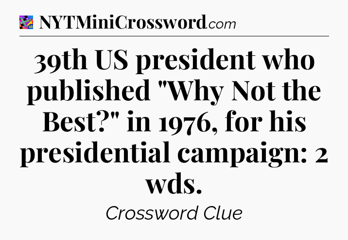 39th US president who published 