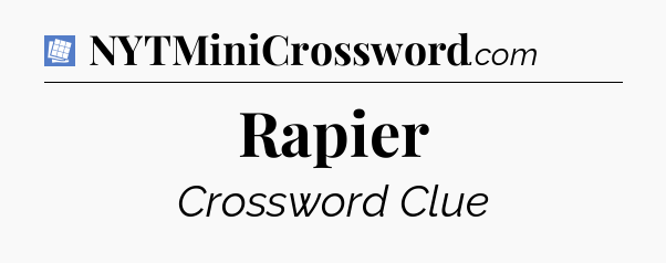 Rapier Puzzle Page Crossword Clue
