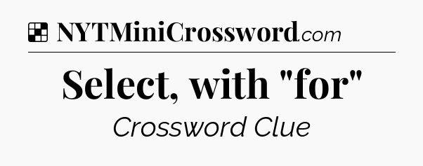 Solution: Select, with 