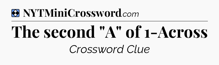 Solution: The second 