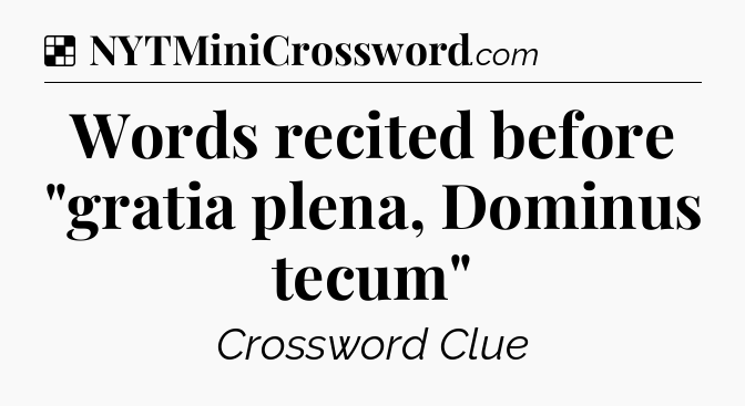 Solution: Words recited before 