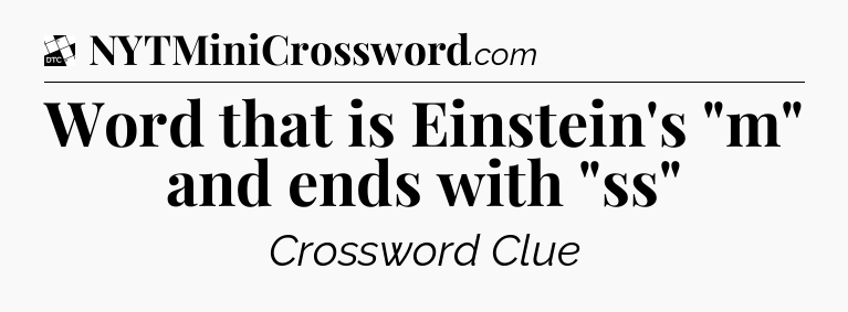 Word that is Einstein's 