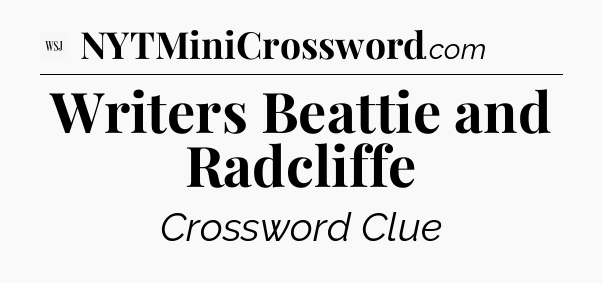 Writers Beattie and Radcliffe - WSJ Crossword