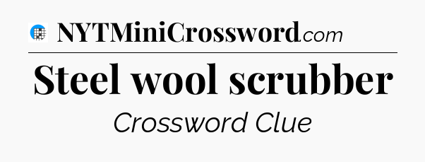 Steel wool scrubber Crossword Clue