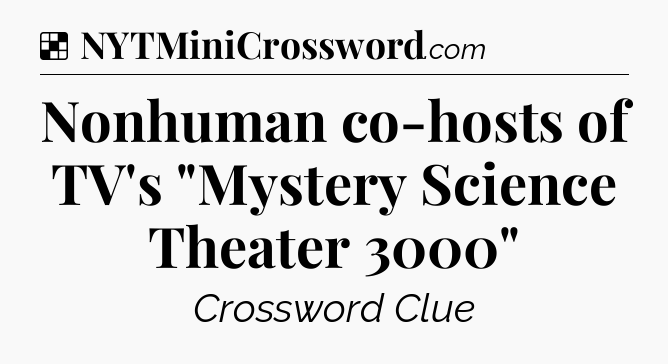 Solution: Nonhuman co-hosts of TV's 