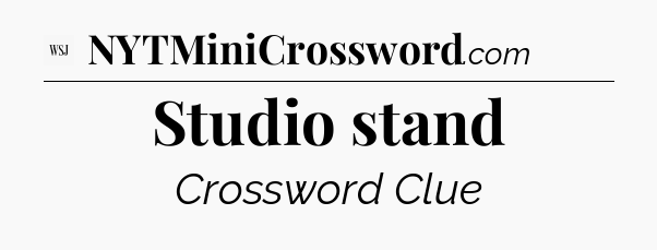 Studio stand - WSJ Crossword