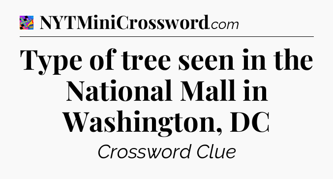 Type of tree seen in the National Mall in Washington, DC Crossword Clue