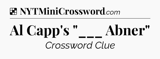 Solution: Al Capp's 